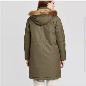 Arctic Parka Coat with Faux Fur Hood
